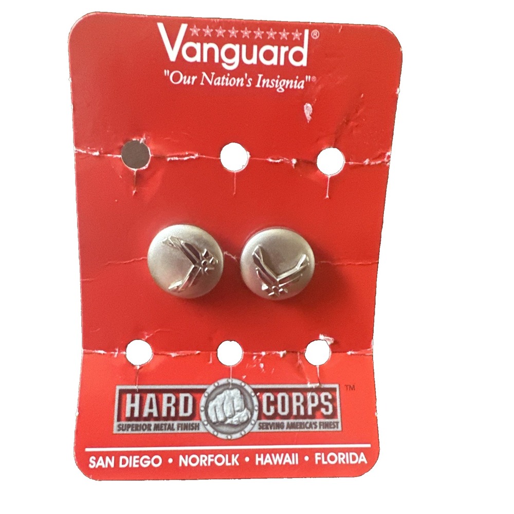 Vanguard Air Force Dress Mess Uniform Cufflinks, Silver, 5/8"D USAF